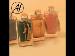 Etichetta privata per diffusore a bastoncini in vetro per fragranze da 100 ml con coperchio in metallo dorato