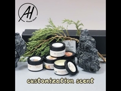 Candela contenitore in latta ODM da 6 once rosso verde rotondo con chicco di caffè