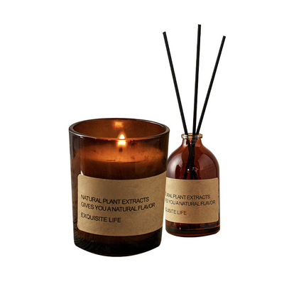 Il vetro dell'etichetta privata ha sentito le candele e l'insieme di Reed Diffuser Home Fragrance Gift