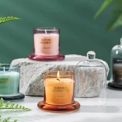 Cera su ordinazione di dimensione di Rose Amber Ebony Fresh Spring Cream Coffee dell'etichetta delle azione la grande ha sentito le candele in barattolo con il coperchio di Bell