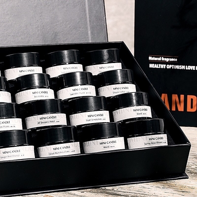 Campione 16pcs/Set Mini Scented Candle del profumo di fragranza della cera della soia di Natale di acquisto di prezzi della Cina della CASA dell'AROMA migliore