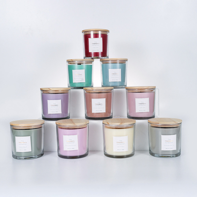 Candela bianca fatta a mano della cera di Sage Outdoor Glass Scented Soy della vaniglia del granaio per la casa