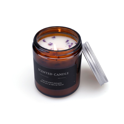 Candele amichevoli Amber Glass Candle 4 Oz dell'olio essenziale dell'etichetta privata di Eco