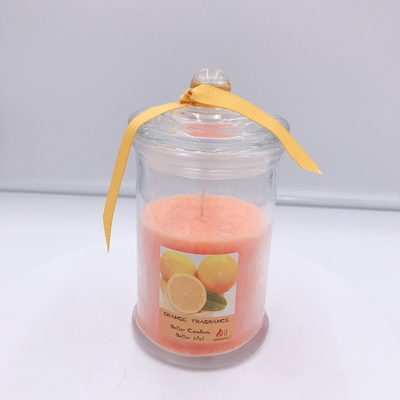 La cera arancio organica della soia dell'OEM ha sentito Mason Jar Candle per sonno