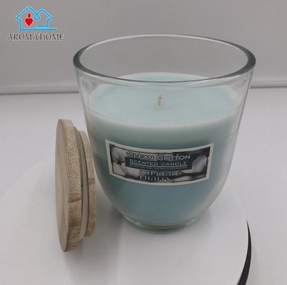 Grandi candele all'aperto di vetro ovali blu della citronella per gli insetti