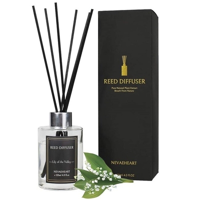 aroma Reed Diffuser For Room Fragrance dell'agrume della lavanda del vetro trasparente 120ml