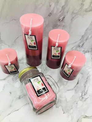 la colonna fatta a mano delle candele della soia di 3.5oz 4.5oz ha sentito le candele per distensione della tensione