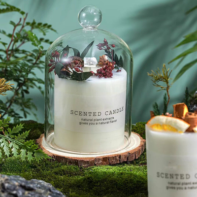 Candela su ordinazione 270g bianco di aromaterapia del barattolo di vetro di compleanno di nozze