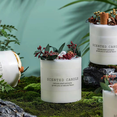 Candela su ordinazione 270g bianco di aromaterapia del barattolo di vetro di compleanno di nozze