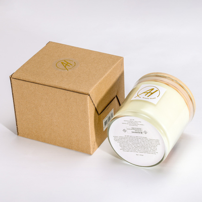 Candela profumata 420g 10*10cm del coperchio del cotone del barattolo di vetro di legno degli stoppini