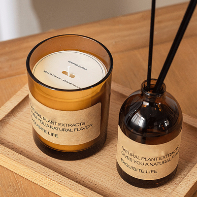 Il vetro dell'etichetta privata ha sentito le candele e l'insieme di Reed Diffuser Home Fragrance Gift