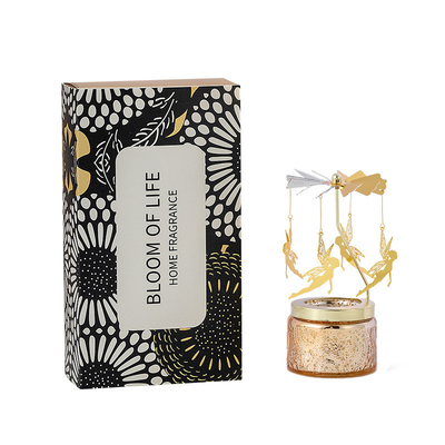 Ins Decor Relief Starry Sky Round Carousel Cera di soia Candele profumate all'olio essenziale