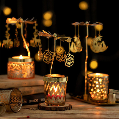 Vaso di vetro Geometria per aromaterapia Merry Go Round Candele di soia profumate Etichetta privata