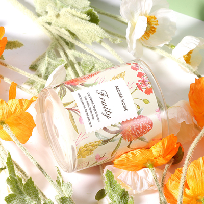 Bicchieri per aromaterapia con etichetta privata Candela profumata alla soia di lusso 220G 8x9cm