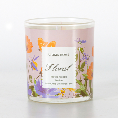Bicchieri per aromaterapia con etichetta privata Candela profumata alla soia di lusso 220G 8x9cm