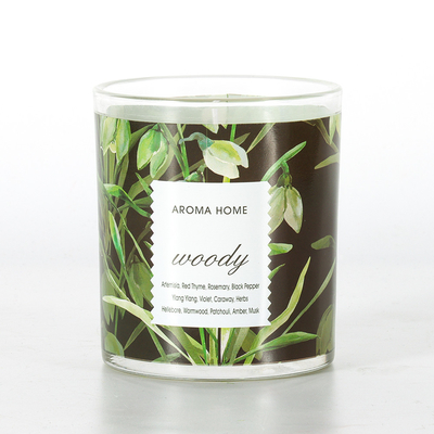 Bicchieri per aromaterapia con etichetta privata Candela profumata alla soia di lusso 220G 8x9cm