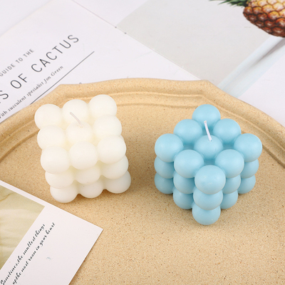 AROMA HOME Cubo a forma di sfera Macarons Color Candele profumate intagliate per matrimoni
