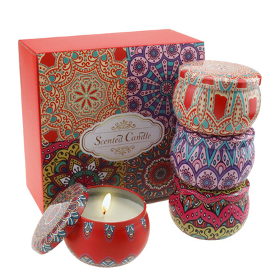 Le vendite che calde dei pc della CASA 4 dell'AROMA il regalo di lusso all'ingrosso su ordinazione ha messo le latte dell'aroma del metallo stonano i fiori secchi la cera della soia ha sentito le candele