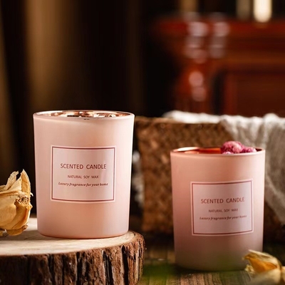 Il fiore secco di lusso di aromaterapia romantica di rosa dell'etichetta privata della CASA dell'AROMA ha sentito le candele della cera della soia per la scena di eventi