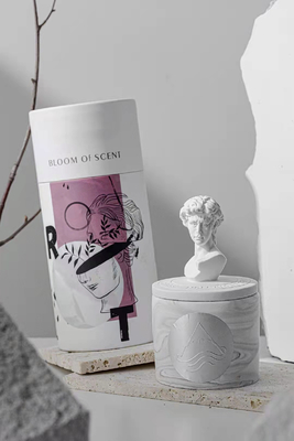 Porta-candela ceramico di David Statue Vessels Candles Scented delle candele dell'AROMA della scultura greca decorativa su ordinazione di fragranza con la L