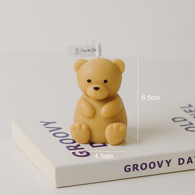 L'orso fatto a mano variopinto 3D della CASA dell'AROMA ha modellato la scultura delle candele profumate per gli accessori domestici della decorazione