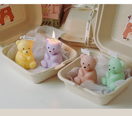 L'orso fatto a mano variopinto 3D della CASA dell'AROMA ha modellato la scultura delle candele profumate per gli accessori domestici della decorazione