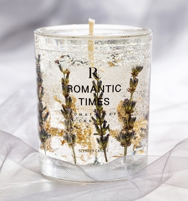 Il fiore della decorazione della CASA dell'AROMA sente la candela profumata della cera della soia del gel dell'etichetta di Jelly Fragrance Candle Luxury Private in barattolo di vetro