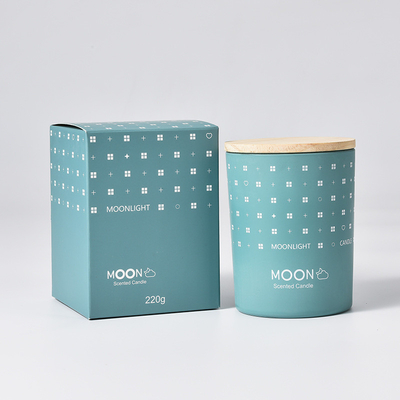 L'aromaterapia che non dà fumo della cera della soia di nozze della CASA dell'AROMA di madre del giorno di fragranza nordica di lusso su ordinazione della luna ha sentito la candela in vetro