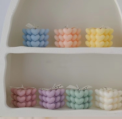 La candela geometrica della bolla del cubo della cera della soia di aromaterapia del cubo dell'OEM Rubik dell'Istituto centrale di statistica della CASA dell'AROMA ha sentito le candele per la decorazione domestica