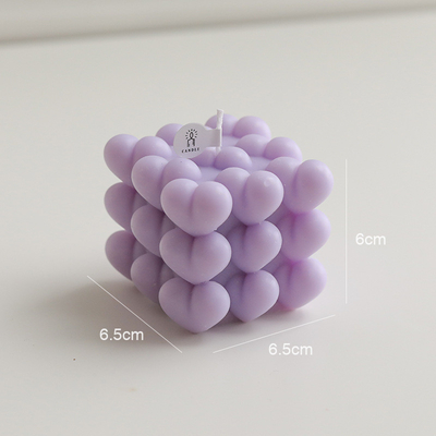 La candela geometrica della bolla del cubo della cera della soia di aromaterapia del cubo dell'OEM Rubik dell'Istituto centrale di statistica della CASA dell'AROMA ha sentito le candele per la decorazione domestica