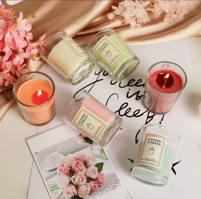 Candele del barattolo dell'etichetta privata della CASA dell'AROMA chiare di aromaterapia dell'Istituto centrale di statistica di fragranza della cera profumata nordica su ordinazione di lusso della soia con il contenitore di regalo