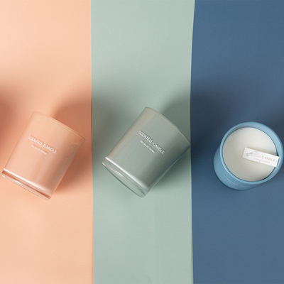 Il contenitore di regalo aromatico del best-seller della CASA dell'AROMA ha messo l'insieme profumato naturale di vetro su misura della candela del barattolo 100%