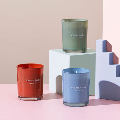 Il contenitore di regalo aromatico del best-seller della CASA dell'AROMA ha messo l'insieme profumato naturale di vetro su misura della candela del barattolo 100%