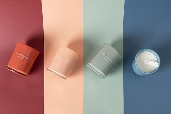 Il contenitore di regalo aromatico del best-seller della CASA dell'AROMA ha messo l'insieme profumato naturale di vetro su misura della candela del barattolo 100%