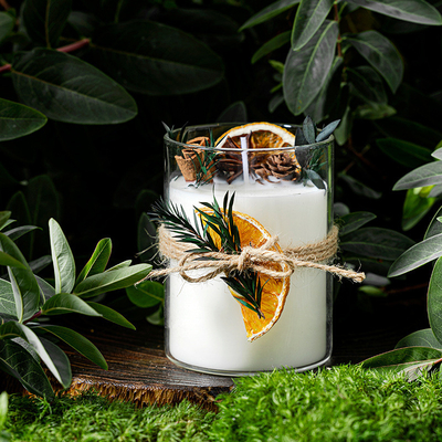 Il vetro di lusso su ordinazione del contenitore di regalo dell'etichetta privata della CASA dell'AROMA stona le candele curative di Crystal Spiritual Aromatherapy Scented Soy