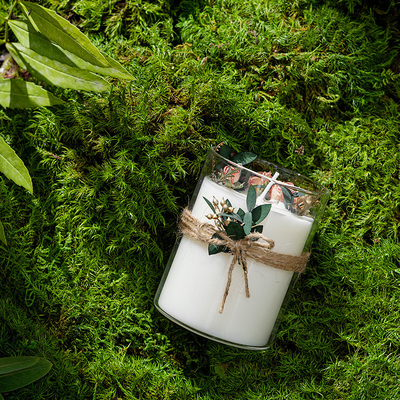 Il vetro di lusso su ordinazione del contenitore di regalo dell'etichetta privata della CASA dell'AROMA stona le candele curative di Crystal Spiritual Aromatherapy Scented Soy