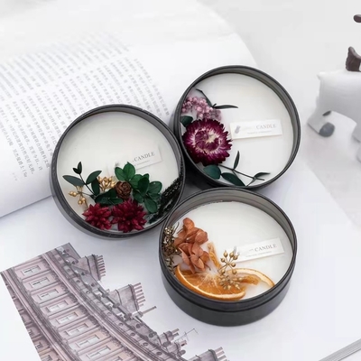 La cera della soia fonde le nozze sentite di Tin Candles With Potpourri For dell'etichetta privata
