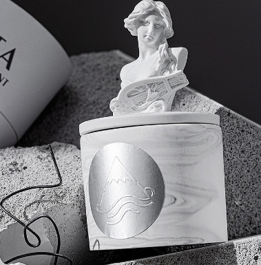 Candela profumata fatta a mano George David COS Plaster Gypsum Sculpture di fragranza