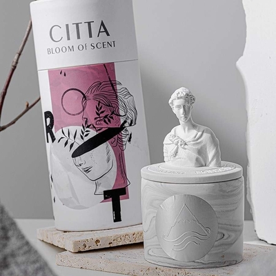 Candela profumata fatta a mano George David COS Plaster Gypsum Sculpture di fragranza