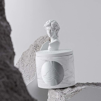 Candela profumata fatta a mano George David COS Plaster Gypsum Sculpture di fragranza