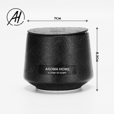 Matte Glass Jar Soy Wax nero ha sentito la casa dell'aroma esamina in controluce l'etichetta privata su ordinazione