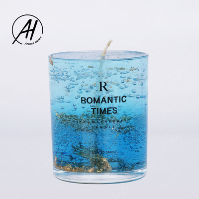 Il profumo di vetro della cera della soia delle candele del barattolo del fiore reale romantico di nozze gelatinizza 7OZ 8OZ