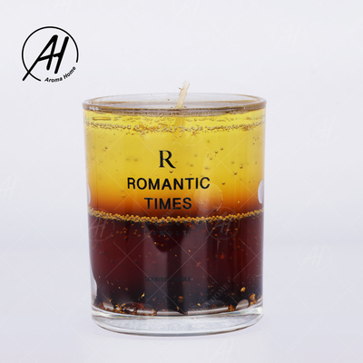 Il profumo di vetro della cera della soia delle candele del barattolo del fiore reale romantico di nozze gelatinizza 7OZ 8OZ