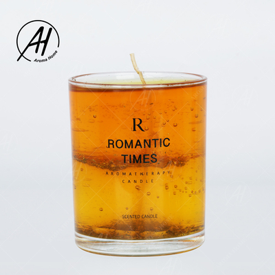 Il profumo di vetro della cera della soia delle candele del barattolo del fiore reale romantico di nozze gelatinizza 7OZ 8OZ