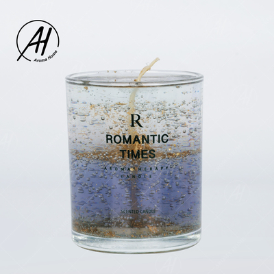 Il profumo di vetro della cera della soia delle candele del barattolo del fiore reale romantico di nozze gelatinizza 7OZ 8OZ
