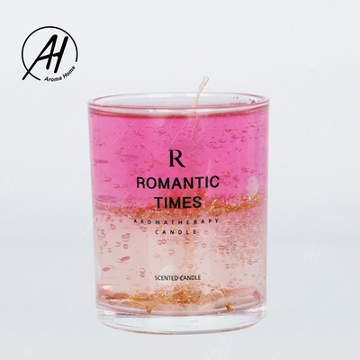 Il profumo di vetro della cera della soia delle candele del barattolo del fiore reale romantico di nozze gelatinizza 7OZ 8OZ