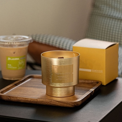 Aromaterapia ceramica della luce della regione selvaggia della tazza di Tin Can Candle Black Frosted della cera della soia