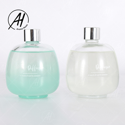 Bastone fresco Reed Diffuser Essential Oil Sets della fibra del coperchio del nastro della bottiglia di vetro della bolla di estate