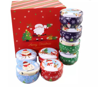 L'etichetta privata su misura ha sentito l'insieme asciutto del regalo di Crystal Soy Wax Tin Candle del fiore