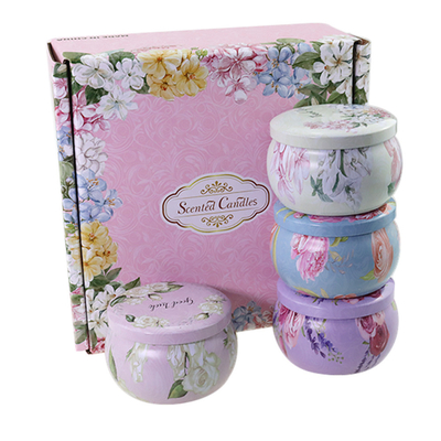 L'etichetta privata su misura ha sentito l'insieme asciutto del regalo di Crystal Soy Wax Tin Candle del fiore